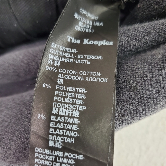 THE KOOPLES Jeans Faded Black Denim Coat Gilet Vest Sleeveless Jacket Hood XS - Picture 6 of 11